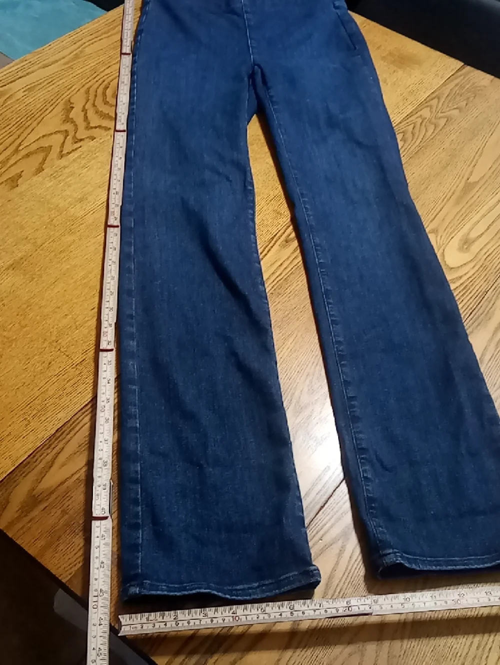 NYDJ Jeans Womens SMALL 0-2-4 BLUE PULL ON UP Pants Denim Used Preowned